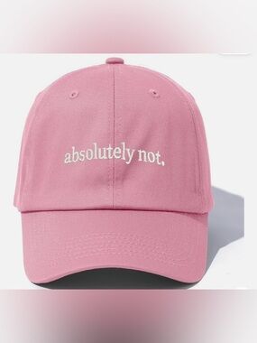 Absolutely Not Pink Baseball Cap - adjustable , new in packaging